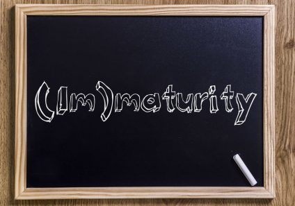 (Im)maturity - New chalkboard with 3D outlined text